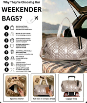 Lemonbella Diamond Weekender Duffle Travel Bag Champagne Gold