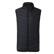 Unisex Heated Down Vest – USB Rechargeable Warmth - Black / L