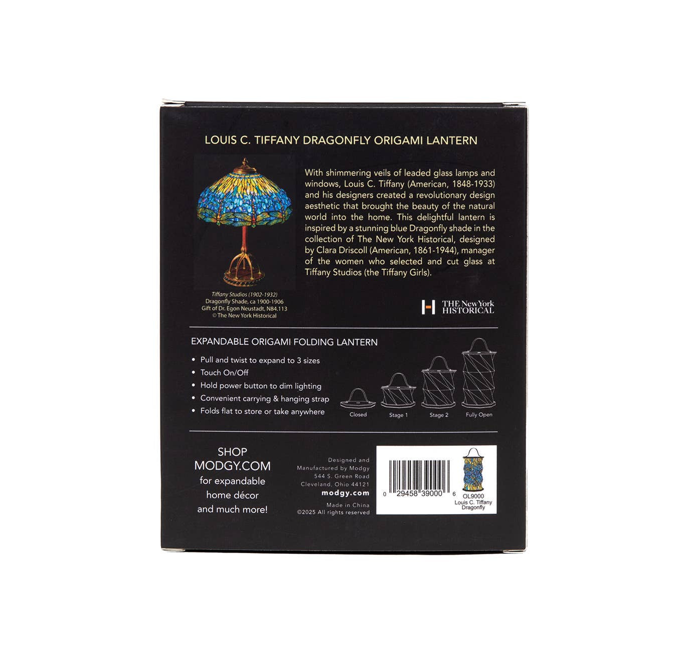 Modgy Louis C. Tiffany Dragonfly Origami Lantern