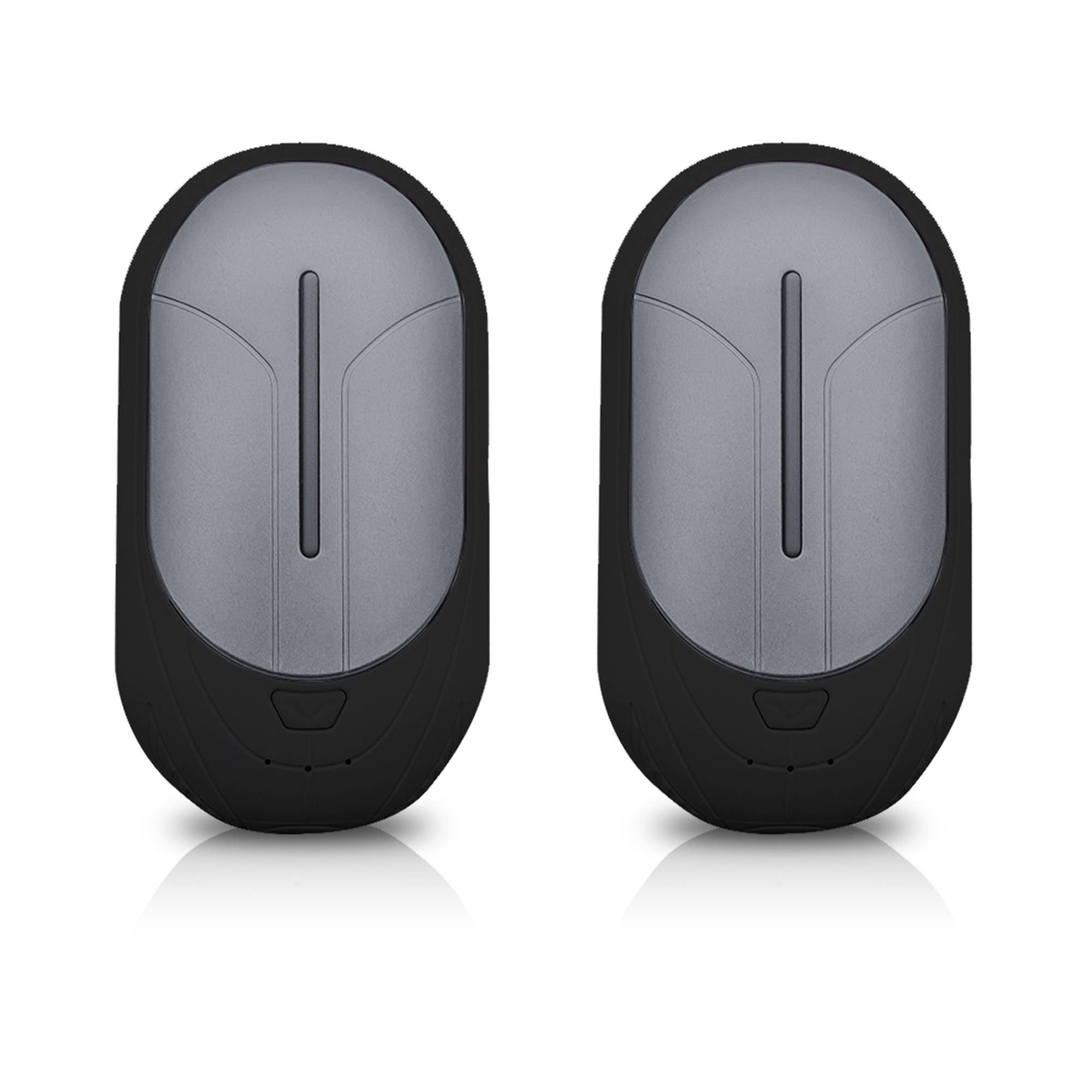 FUL Electric Hand Warmers - 2 Pack: Black / Gray