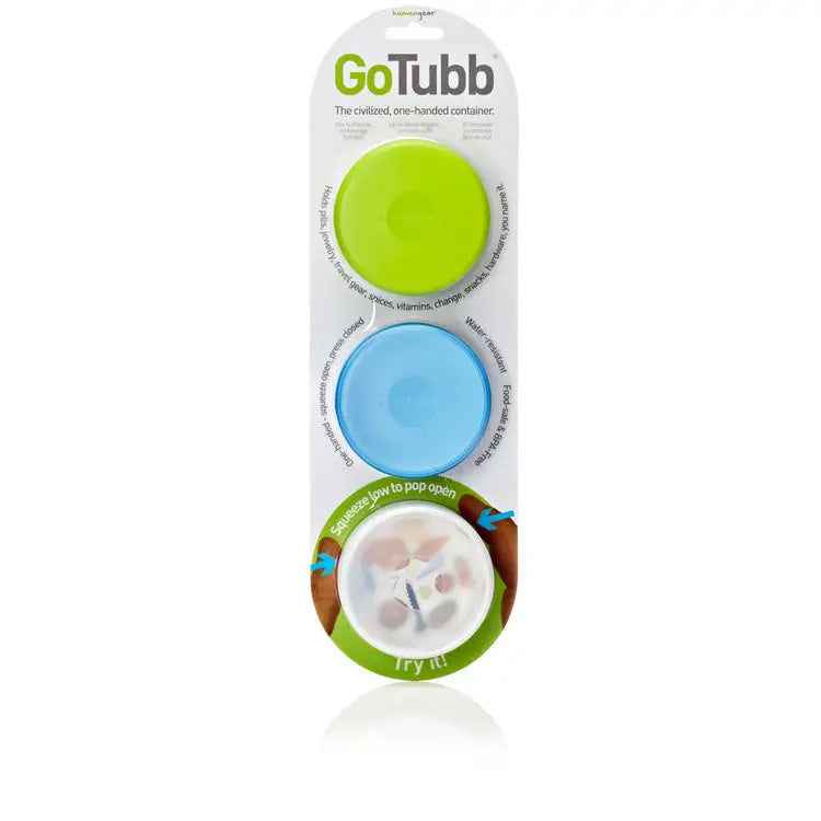 Humangear GoTubb Medium  3 Pack - Clear/Teal/Aqua