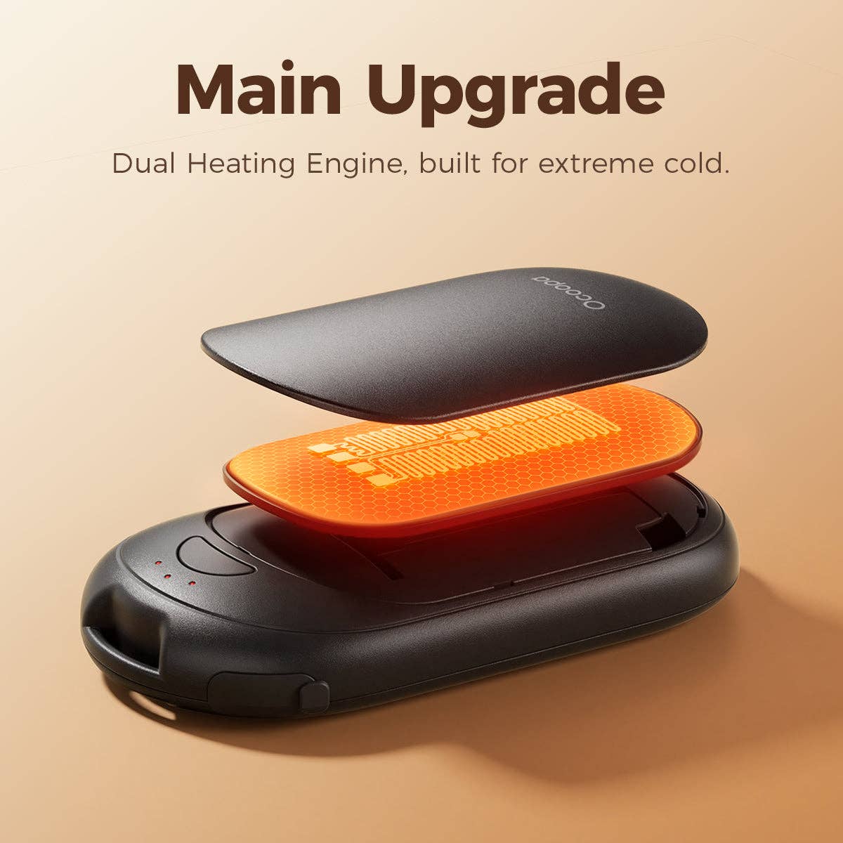 Ocoopa UT3 Lite Plus Portable Hand Warmer: Blue on black