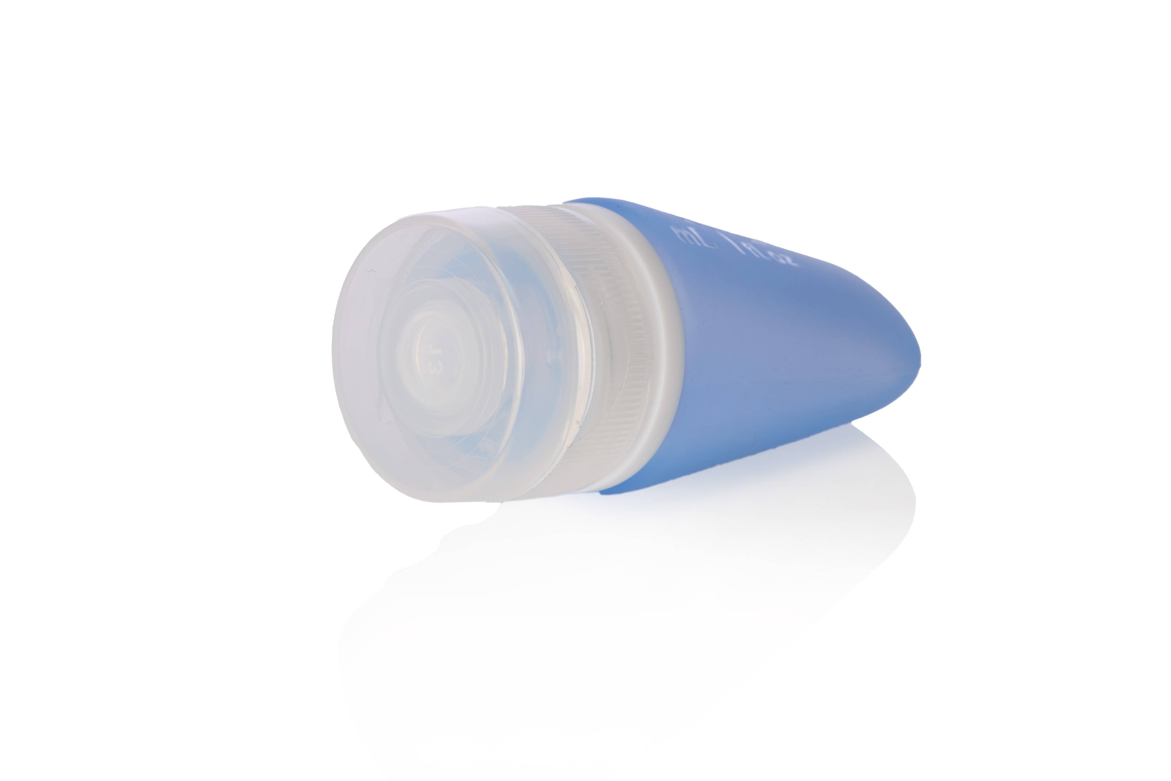 GoToob Mini 3-Pack - Refillable Silicone Travel Bottles - Blue/Green/Clear