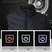 Unisex Heated Down Vest – USB Rechargeable Warmth - Black / M