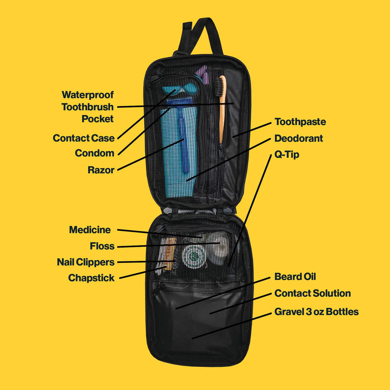 Gravel Travel Explorer Slim™ Toiletry Bag - Traveling Lighter