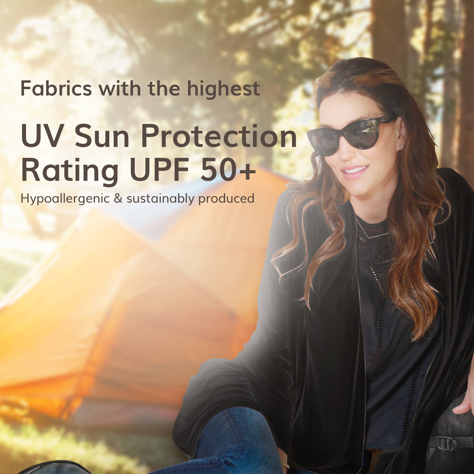 The Wayfarer Travel Wrap UPF 50+ - Jet Black