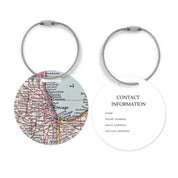 Daisy Mae Chicago Illinois Map Luggage Tag Suitcase Handle Wrap: Luggage Tag