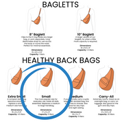 AmeriBag 17" Microfiber Healthy Back Bag Tote® Small - Navy