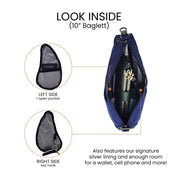 AmeriBag 10" Distressed Nylon Baglett: Dark Teal