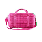 Mimi Quilted Puffer Weekender/Duffel Bag: Navy