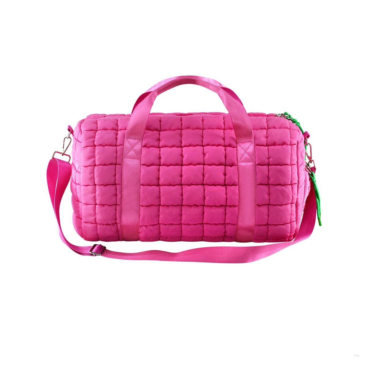 Mimi Quilted Puffer Weekender/Duffel Bag: Bubblegum