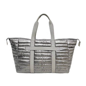 Lemonbella Puffer Weekender Duffle Travel Bag Pebble Gray