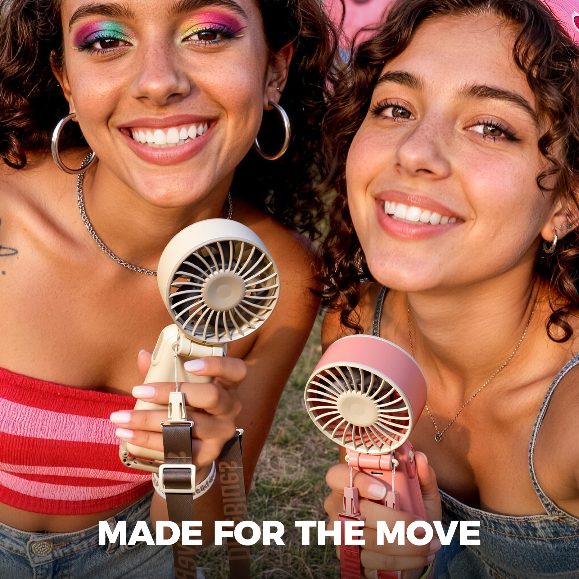 DiveBlues Turbo Wind Handheld Fan, Blow Dryer Power - Pink