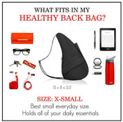 AmeriBag 15" Microfiber Healthy Back Bag Tote® Extra Small - Black