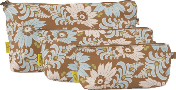 Amy Butler Large Cosmetic Bag – Chocolate Fern