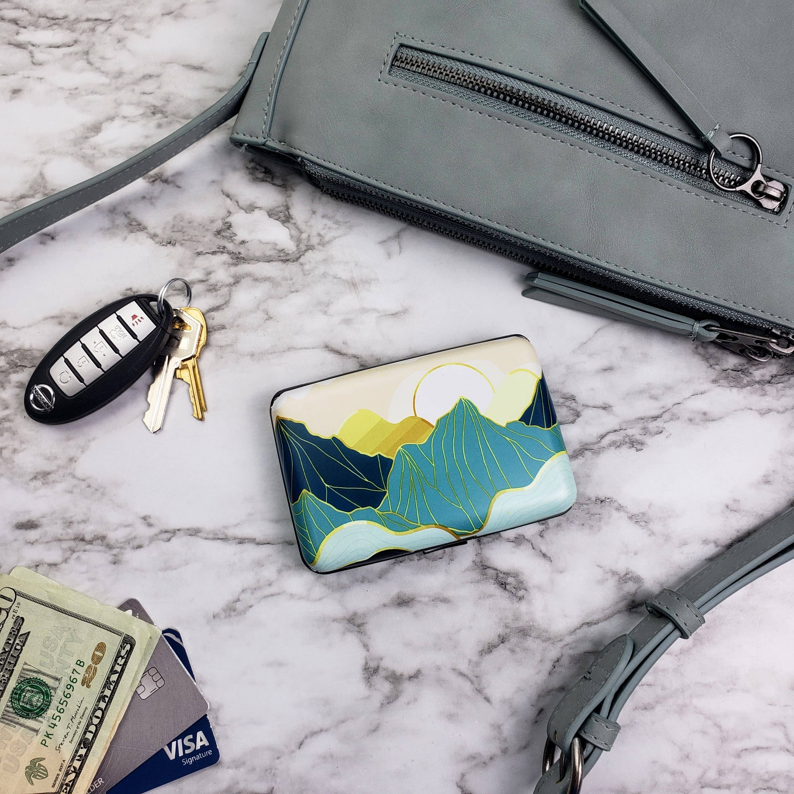 Monarque Enameled Mountain Armored Wallet