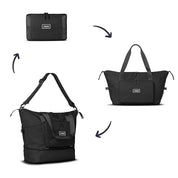 The Foldie 4.0 Foldable Expandable Tote - Black