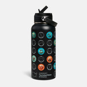 The Geoproject Fifty States Insulated Sticker Bottle - Coal