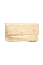 Patent of Heart Odele Leather Slim Wallet - Metallic Gold