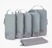 Bagsmart Compression Packing Cubes 6 Piece Set - Grey