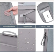 Bagsmart Compression Packing Cubes 6 Piece Set - Grey