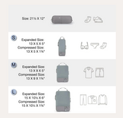 Bagsmart Compression Packing Cubes 6 Piece Set - Grey