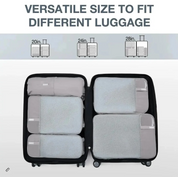 Bagsmart Compression Packing Cubes 6 Piece Set - Grey