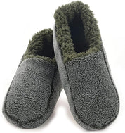 Snoozies Men's 2 Tone Travel Slippers XL Green