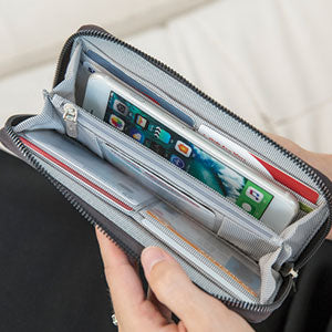 Travelon RFID Blocking Zippered Wallet - Grey