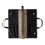 KUSSHI The Hair Tools Bag - Black with Leopard Interior