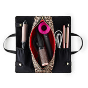 KUSSHI The Hair Tools Bag - Black with Leopard Interior
