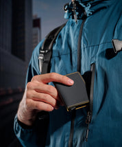 Secrid Mini Wallet Matte  - Black & Ochre