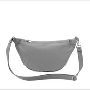 Baggallini Securtex  Jet Set Anti-Theft Crescent Sling - Opal Grey