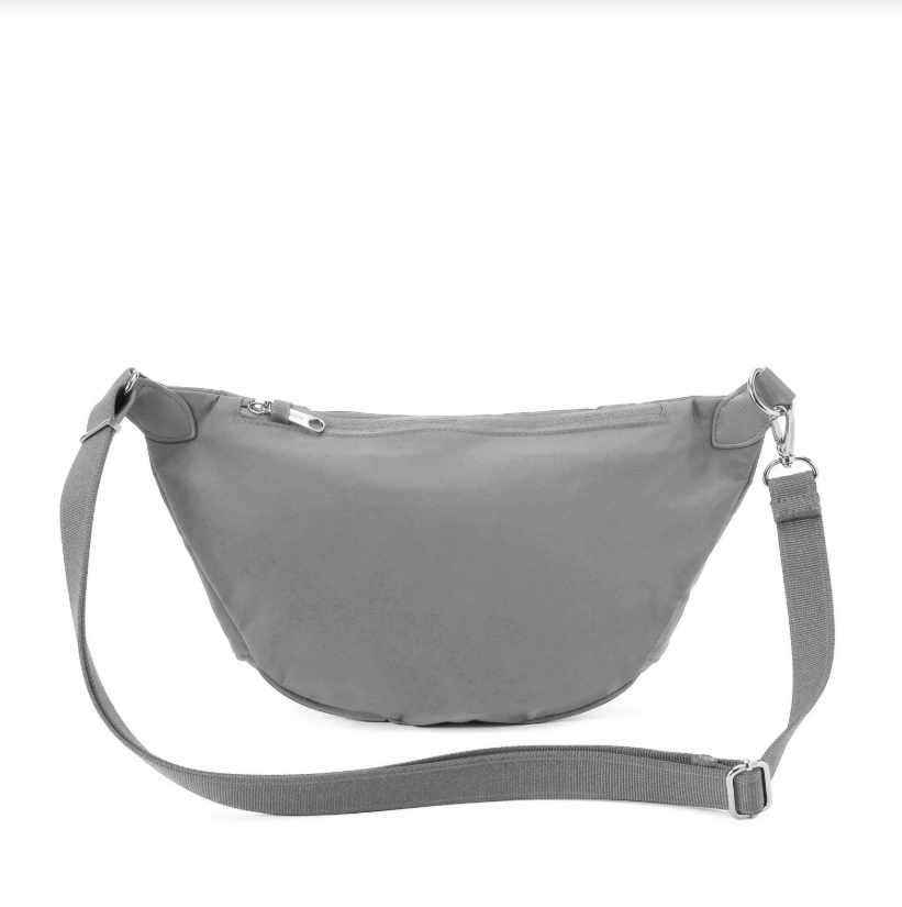 Baggallini Securtex  Jet Set Anti-Theft Crescent Sling - Opal Grey
