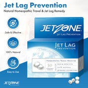 JetZone Jet Lag Remedy - Homeopathic Travel Aid - 30 Chewables