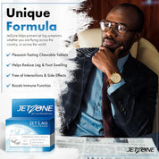 JetZone Jet Lag Remedy - Homeopathic Travel Aid - 30 Chewables