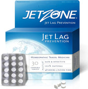 JetZone Jet Lag Remedy - Homeopathic Travel Aid - 30 Chewables