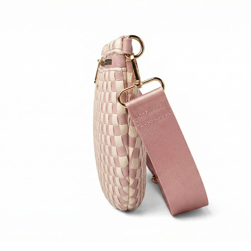 Kedzie Terrace Woven Crossbody - Pink