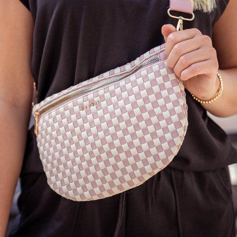 Kedzie Terrace Woven Crossbody - Pink