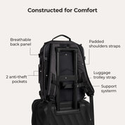 Bagsmart Blast Quick Access 28-38L Expandable Carry On Travel Backpack - Black