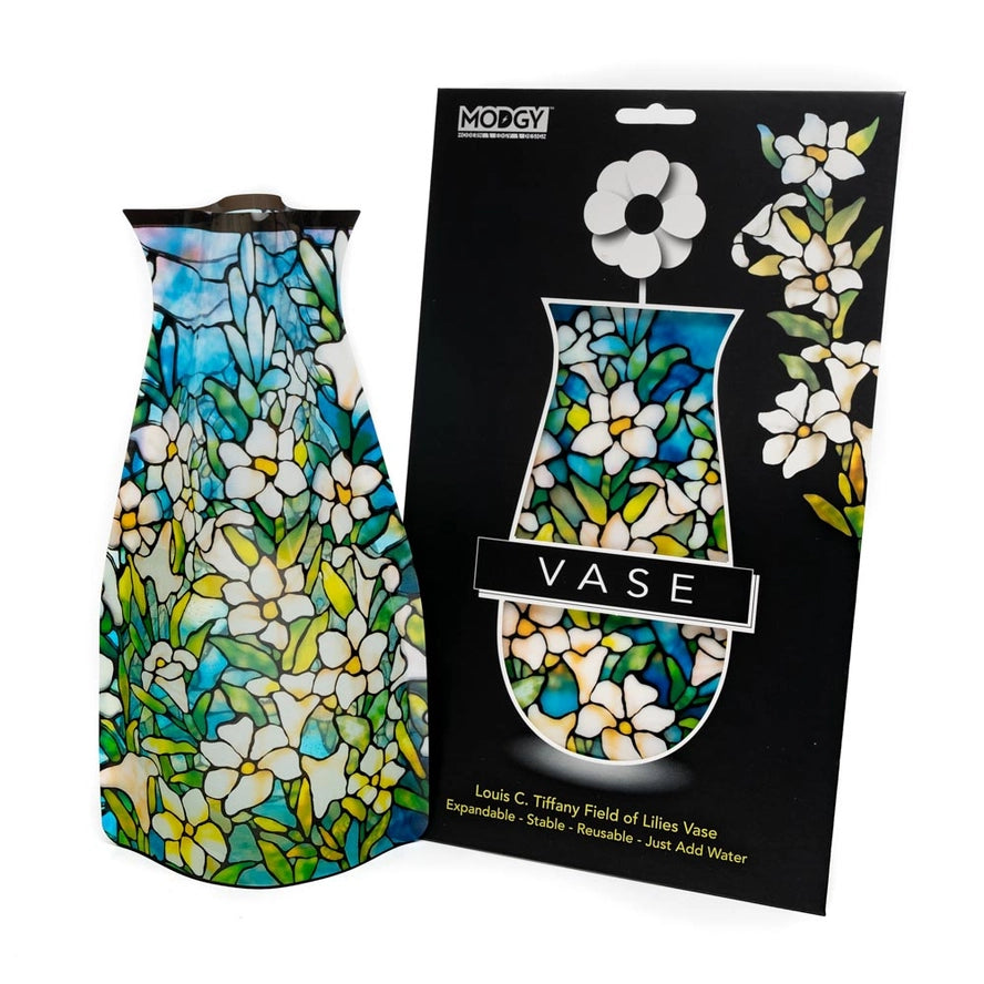 Modgy Expandable Vase - Louis C. Tiffany Field of Lilies