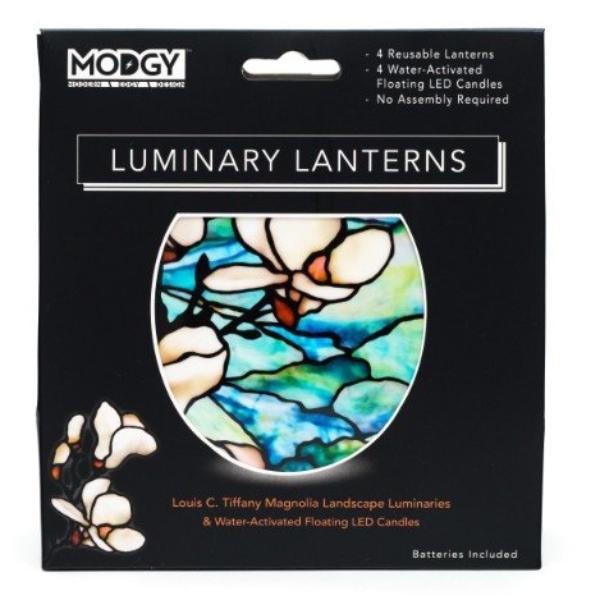 Modgy Luminary Lantern -   Louis C. Tiffany Magnolia Landscape