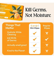 Fomin Travel Size Hand Sanitizer Wipes - Basil Mandarin