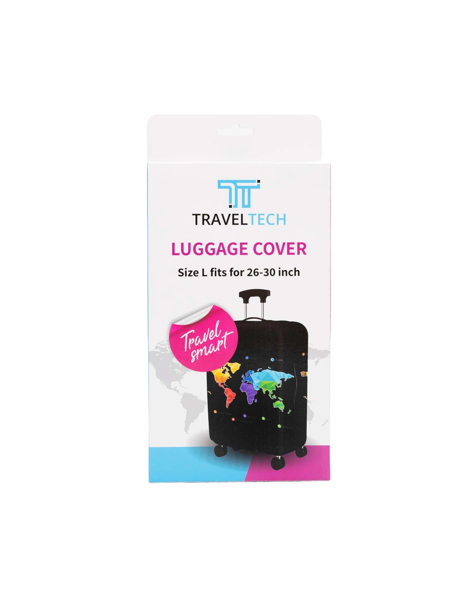 BH Luggage Covers | Fits Med. & Large Cases - World Map