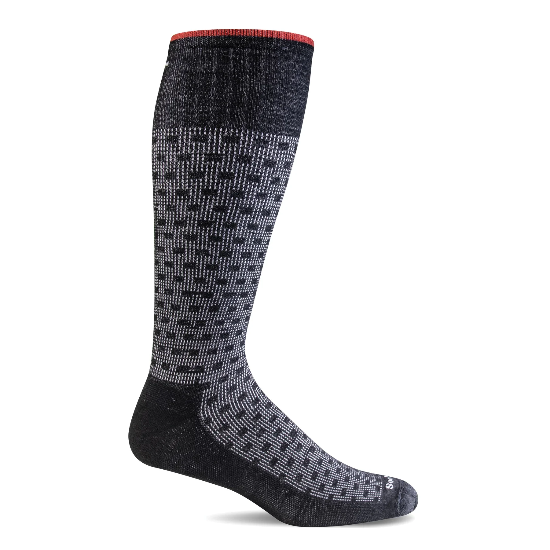 Sockwell Men's Shadow Box | Moderate Graduated Compression Socks - Black LXL