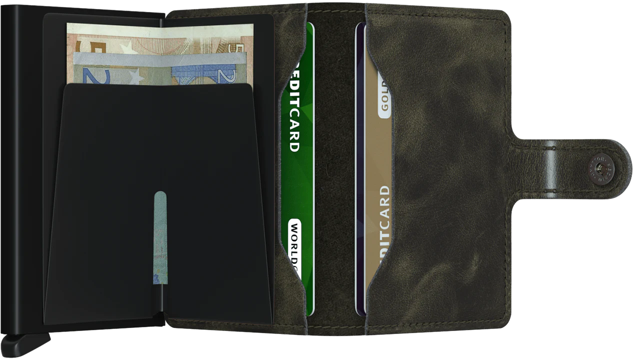 Secrid Mini Wallet Vintage - Olive Black
