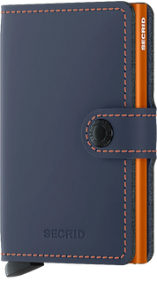 Secrid Mini Wallet Matte - Night Blue & Orange