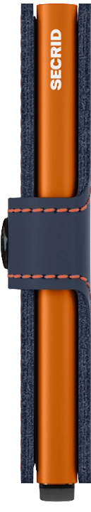Secrid Mini Wallet Matte - Night Blue & Orange