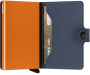 Secrid Mini Wallet Matte - Night Blue & Orange