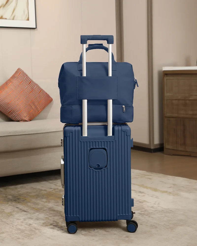 NOBL Travel Drop Bottom Cabin Weekender Bag - Midnight Navy